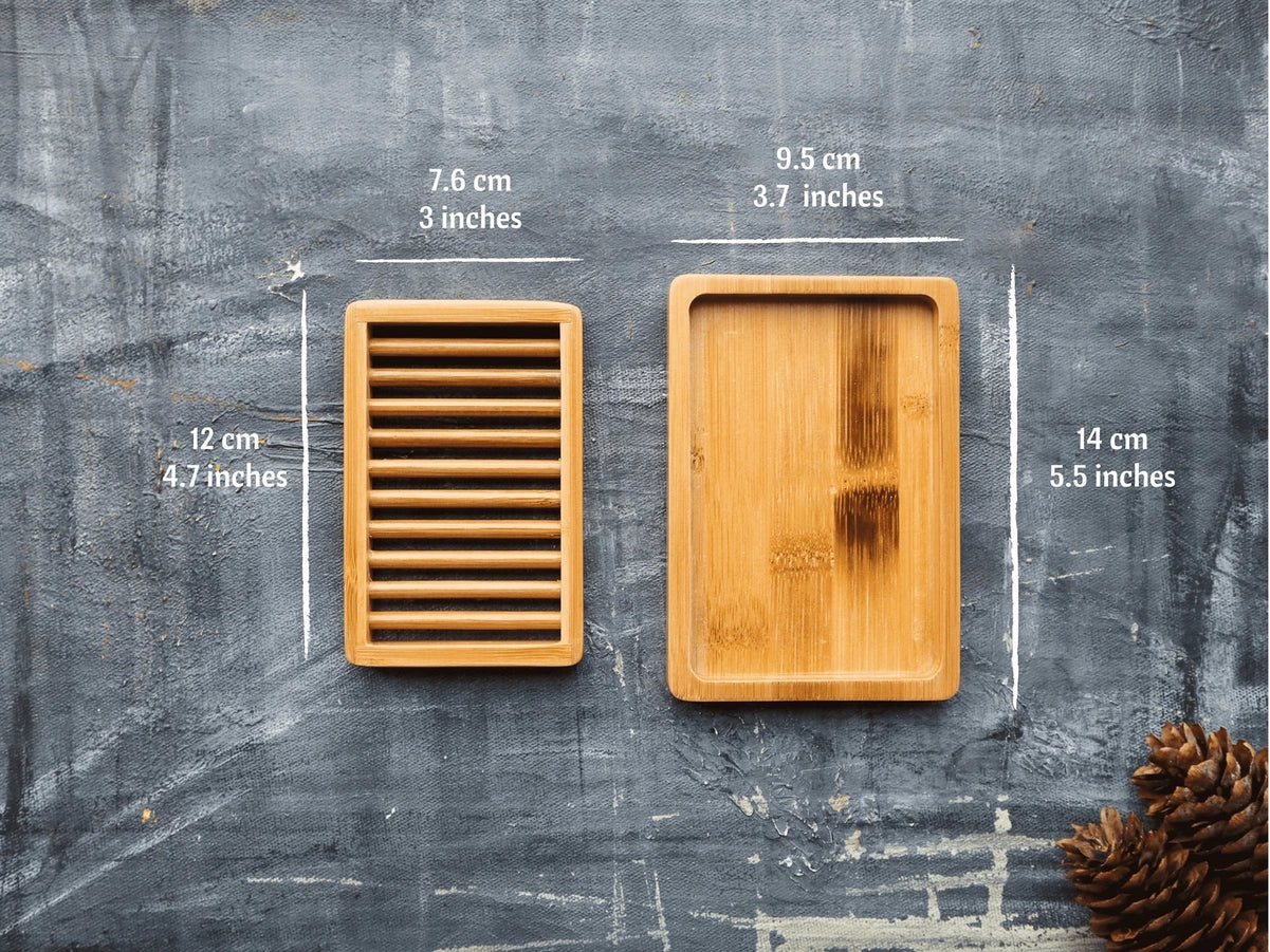 Dual-Layer Bamboo Soap Dish