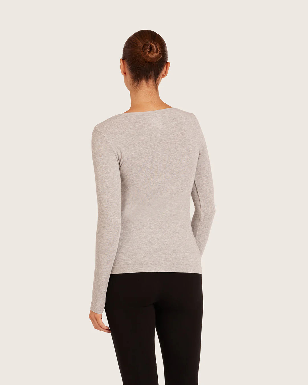 Long Sleeve Base Layer Top - Marl Grey