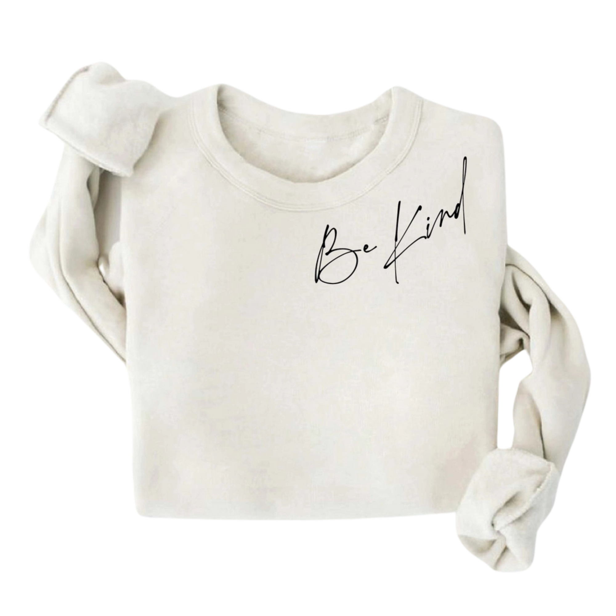 Be Kind Fleece Crew in Cream