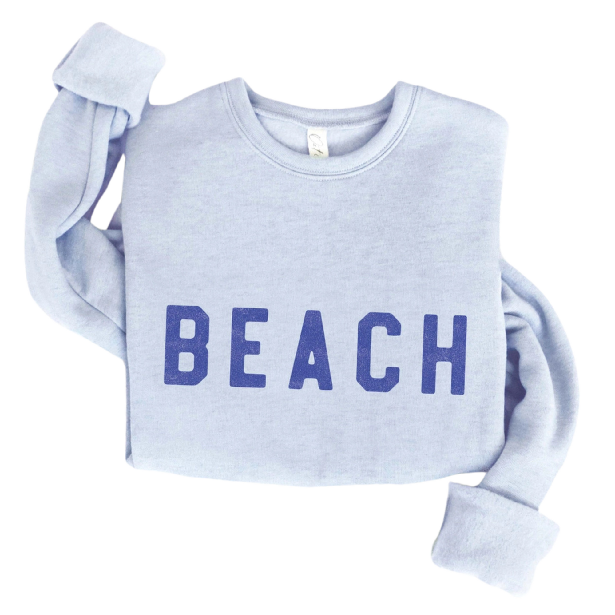 Beach Fleece Crew in Blue