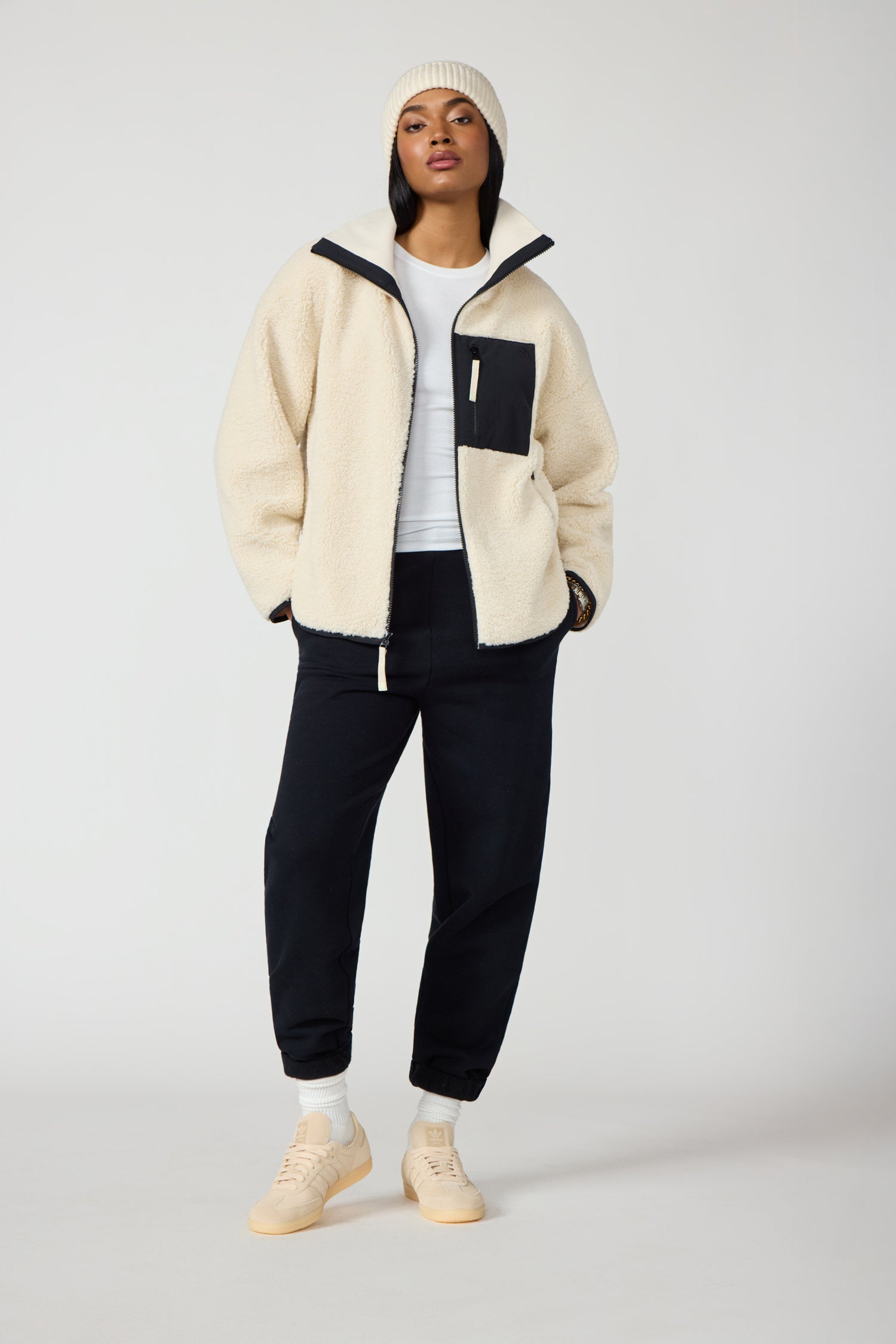 Berber Polar Fleece Jacket - Birch