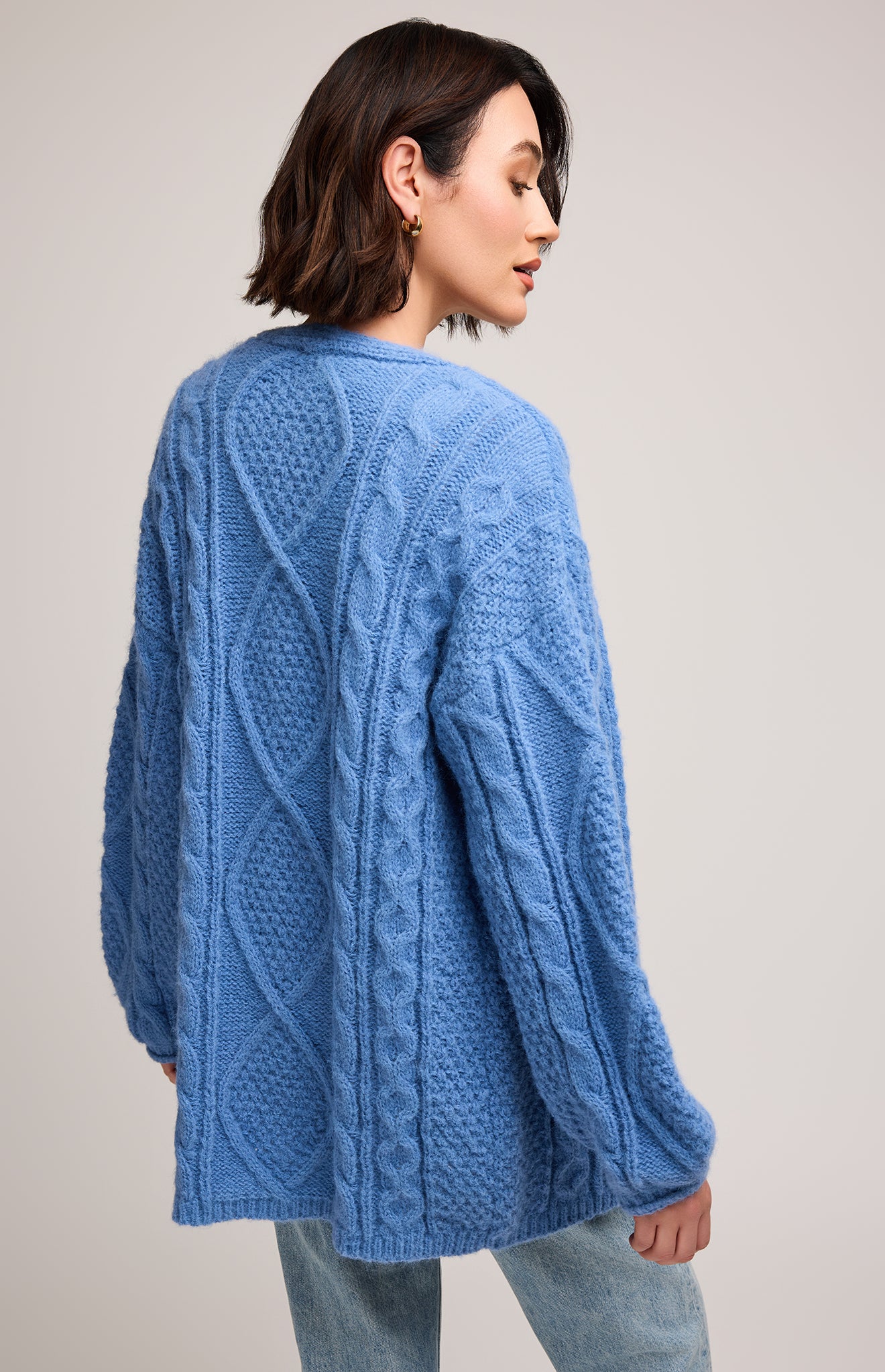 Betty Cable Cardigan - Pacific Blue