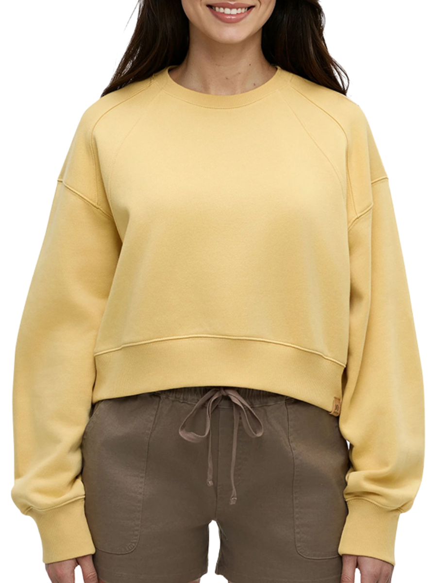 Bluffs Cropped Crew - Dusk Yellow