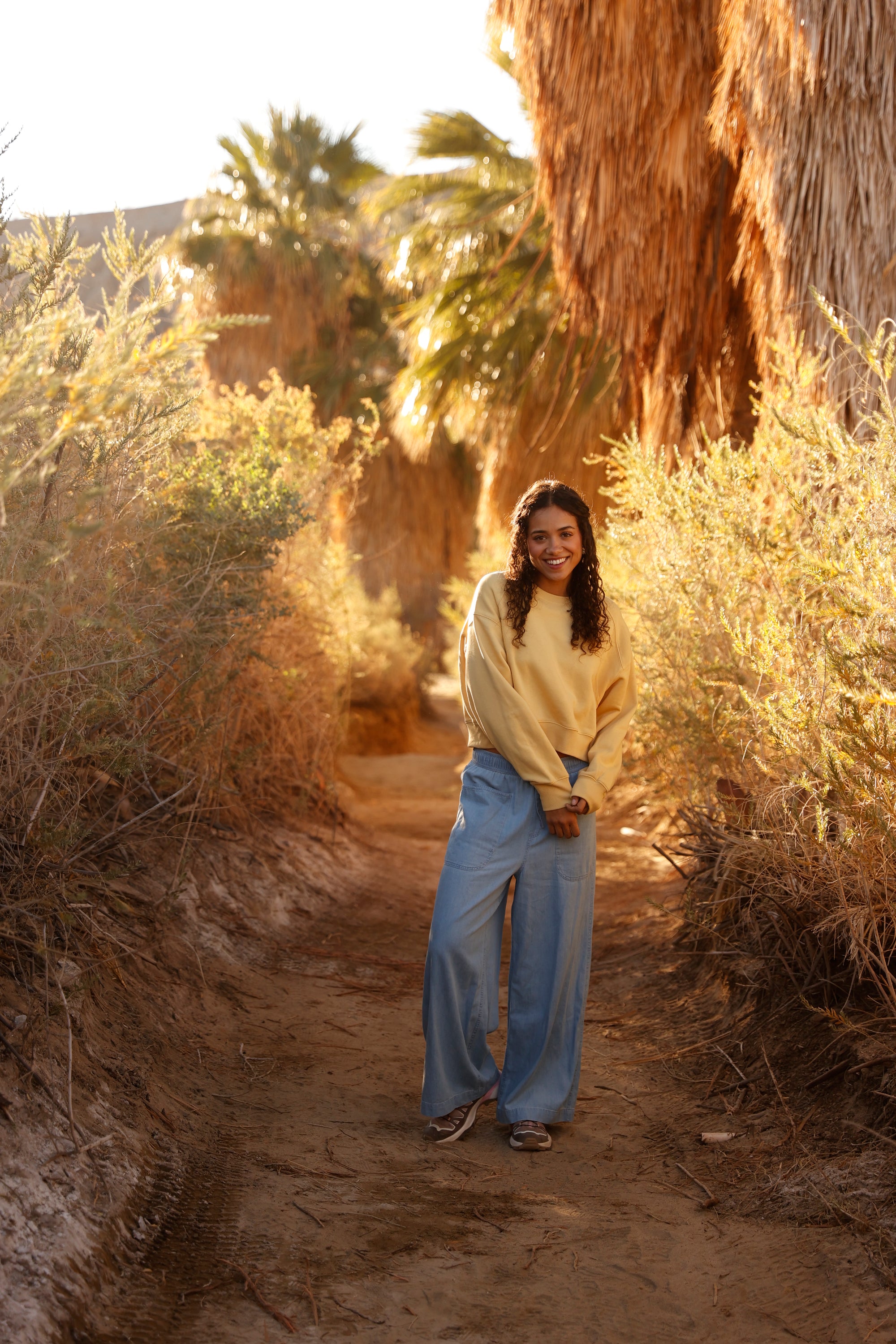 Bluffs Cropped Crew - Dusk Yellow