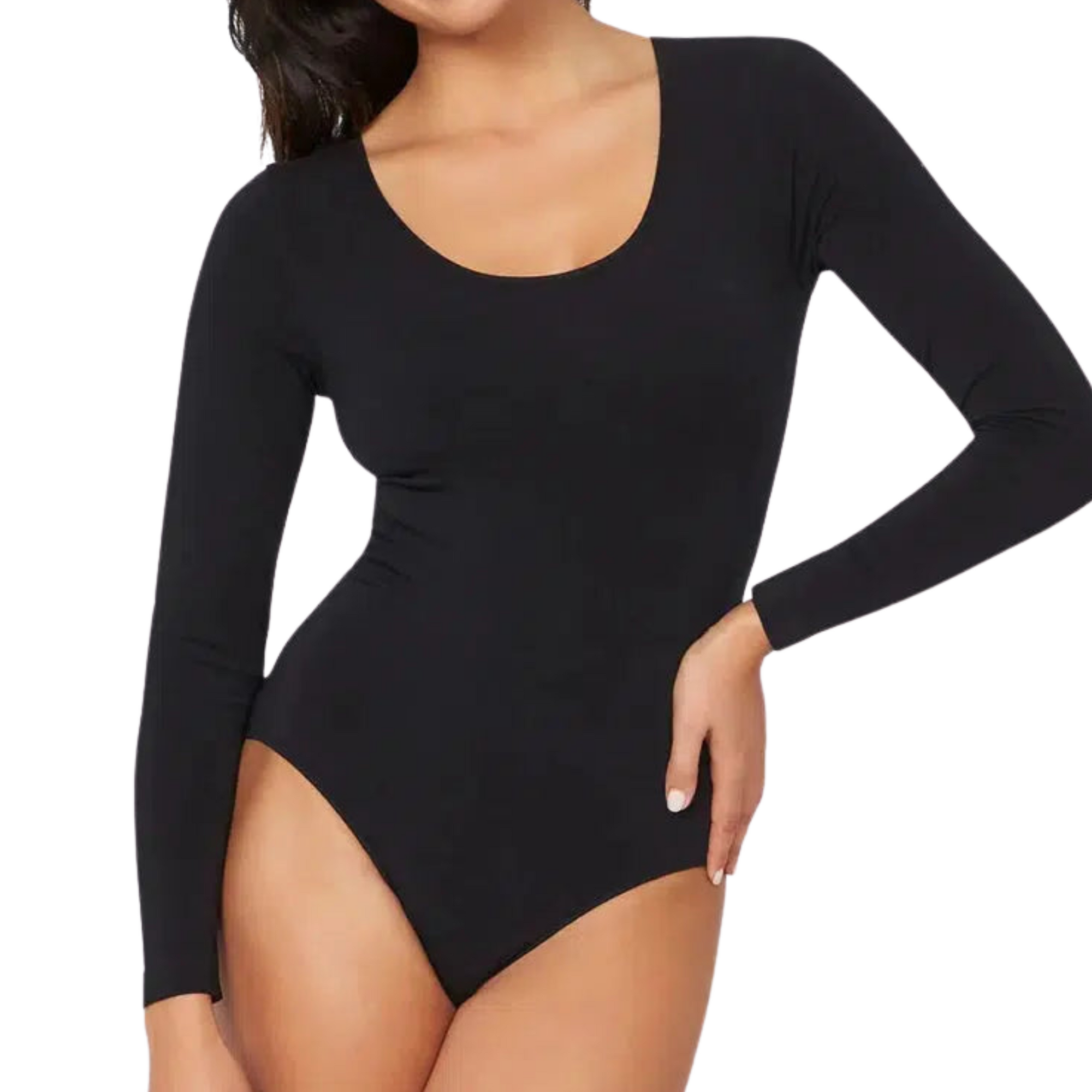 Long Sleeve Bodysuit by Boody in Black