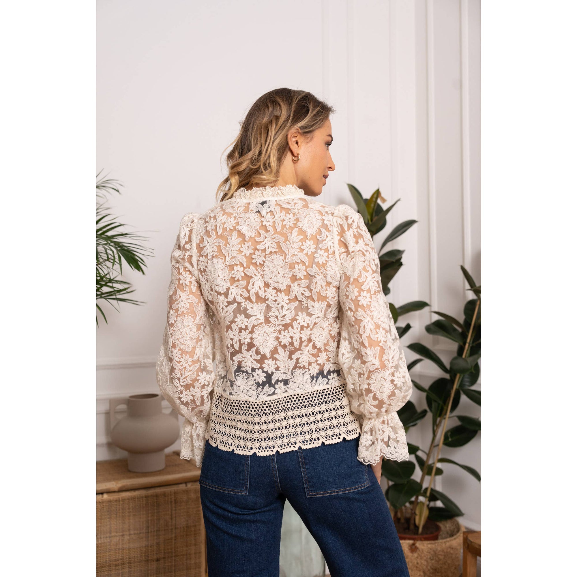 Bohemian Lace Blouse - Ecru