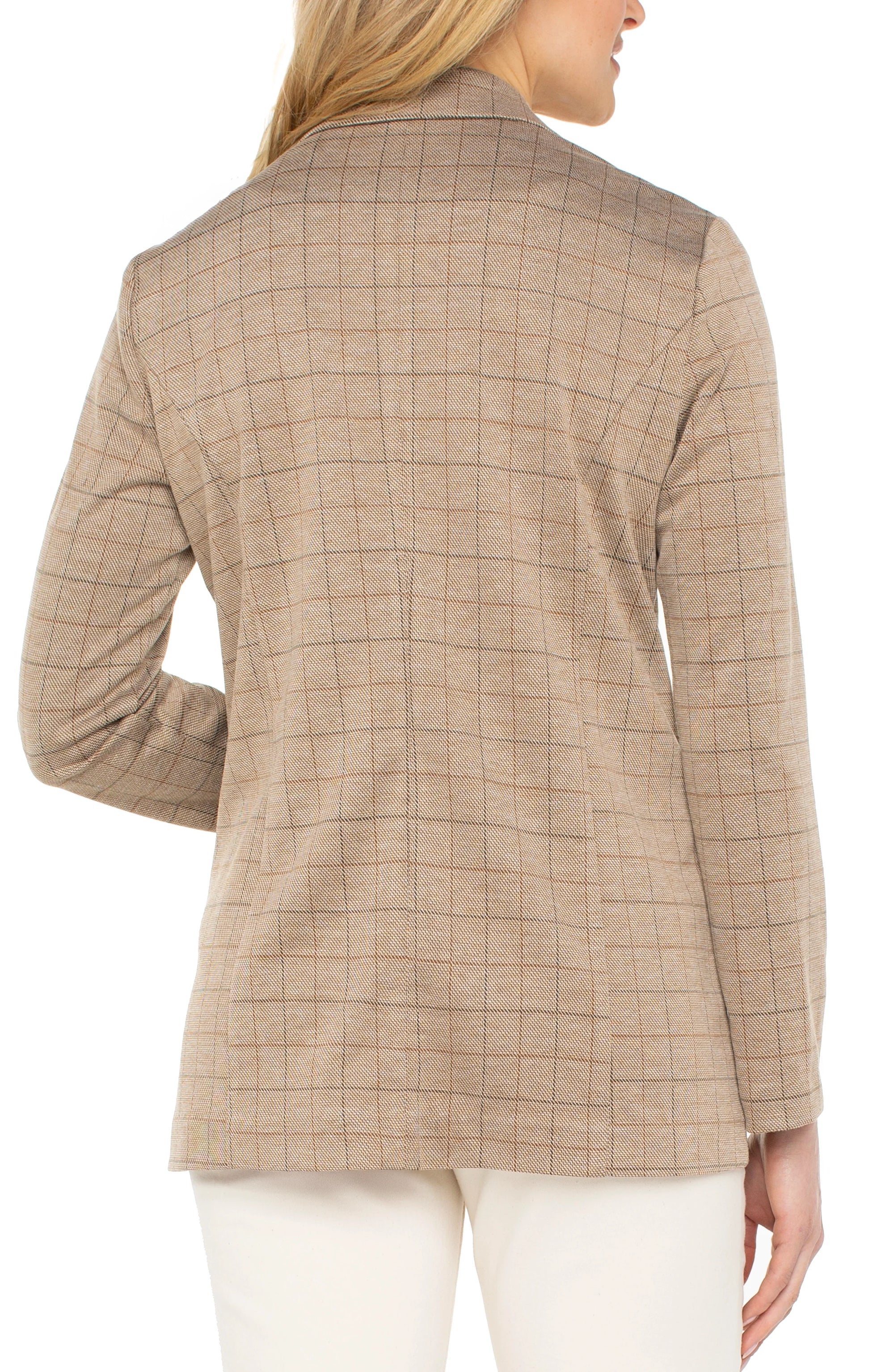 Boyfriend Blazer- Khaki Check