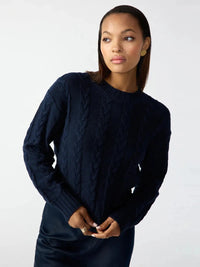Cable Sweater by Sanctuary in Navy