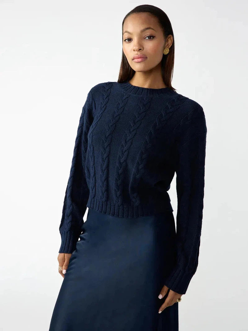 Cable Sweater by Sanctuary in Navy