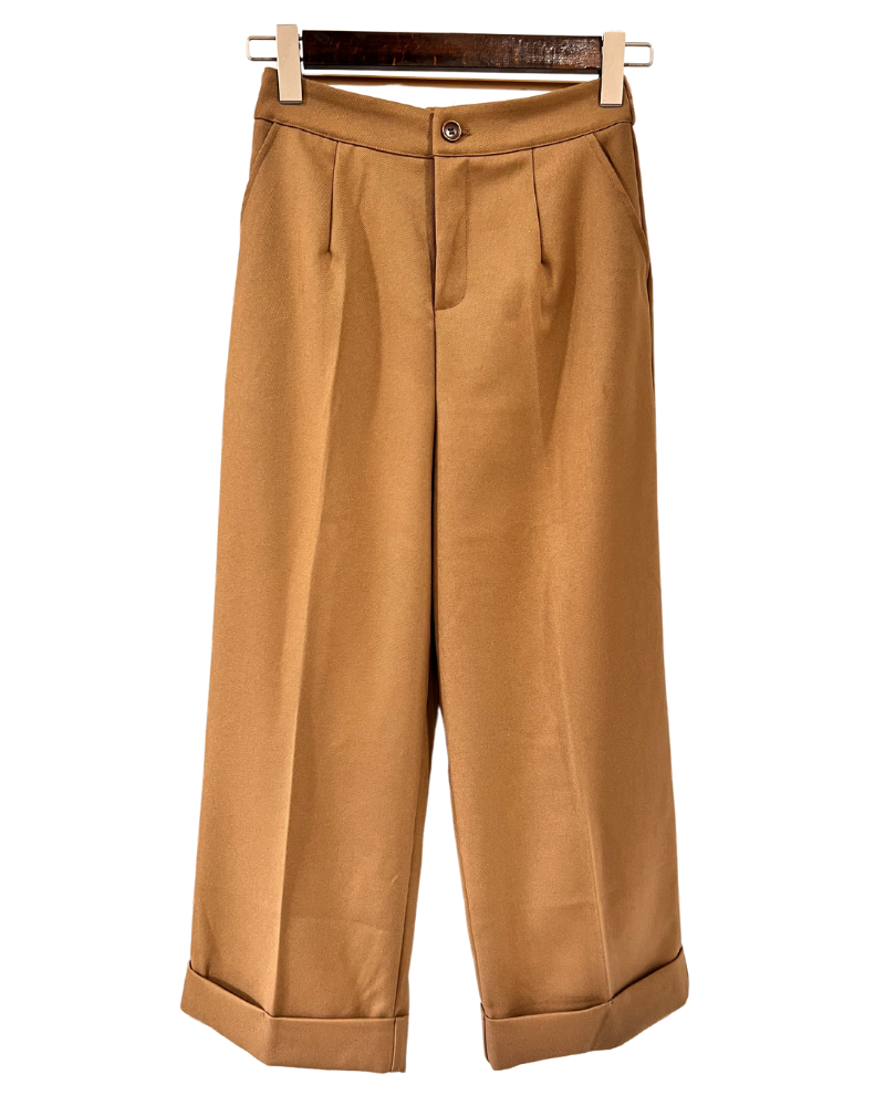 Callie Cuffed Pant in Brown