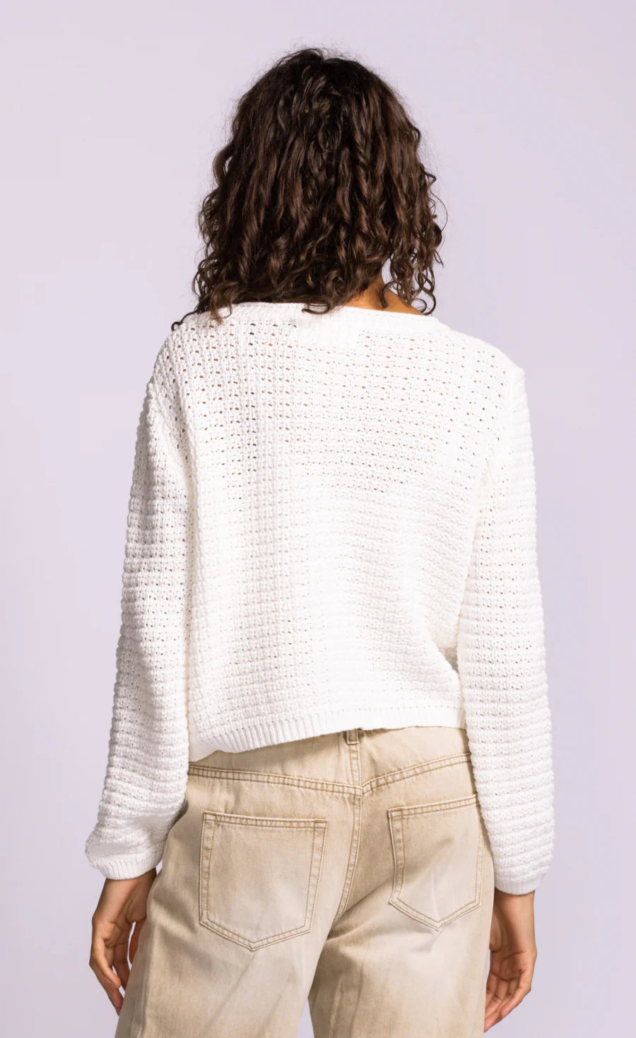 Camarillo Crochet Sweater- White