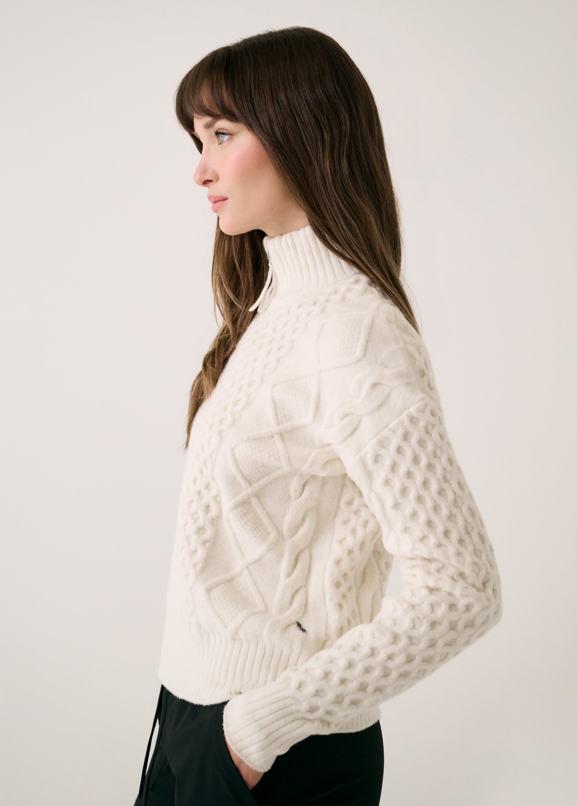 Camila 1/2 Zip Sweater - Cream