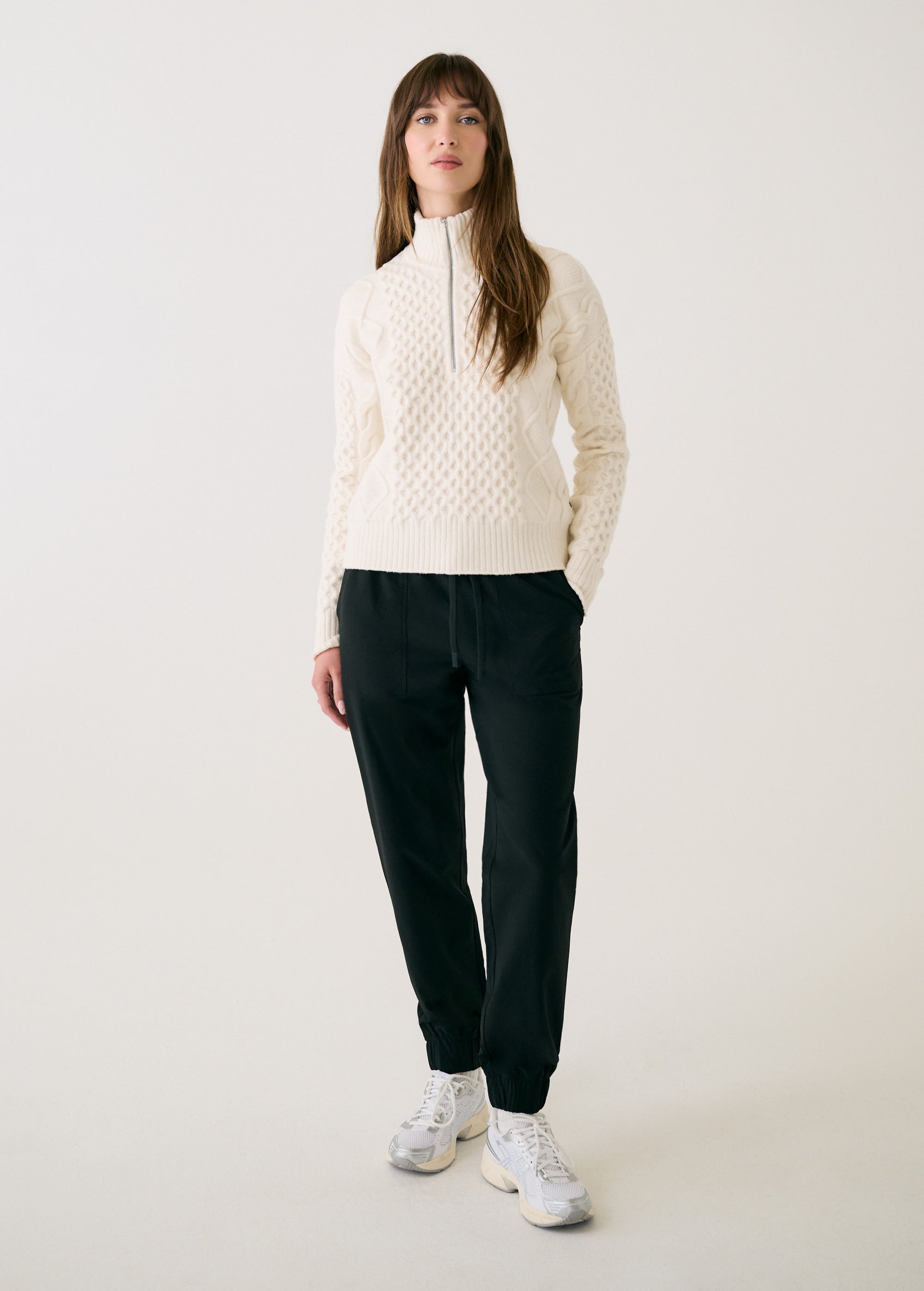 Camila 1/2 Zip Sweater - Cream