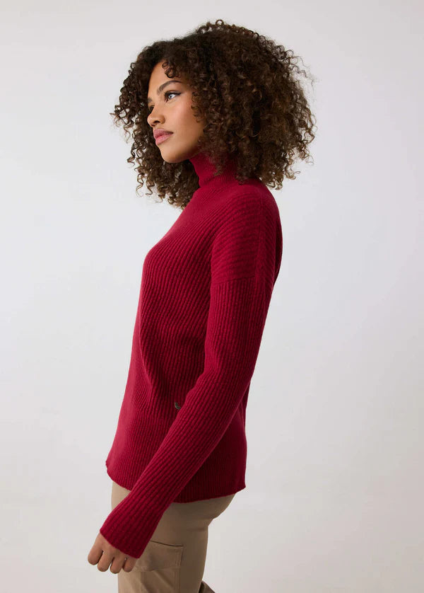 Camille Turtleneck Sweater in Tuscan Red