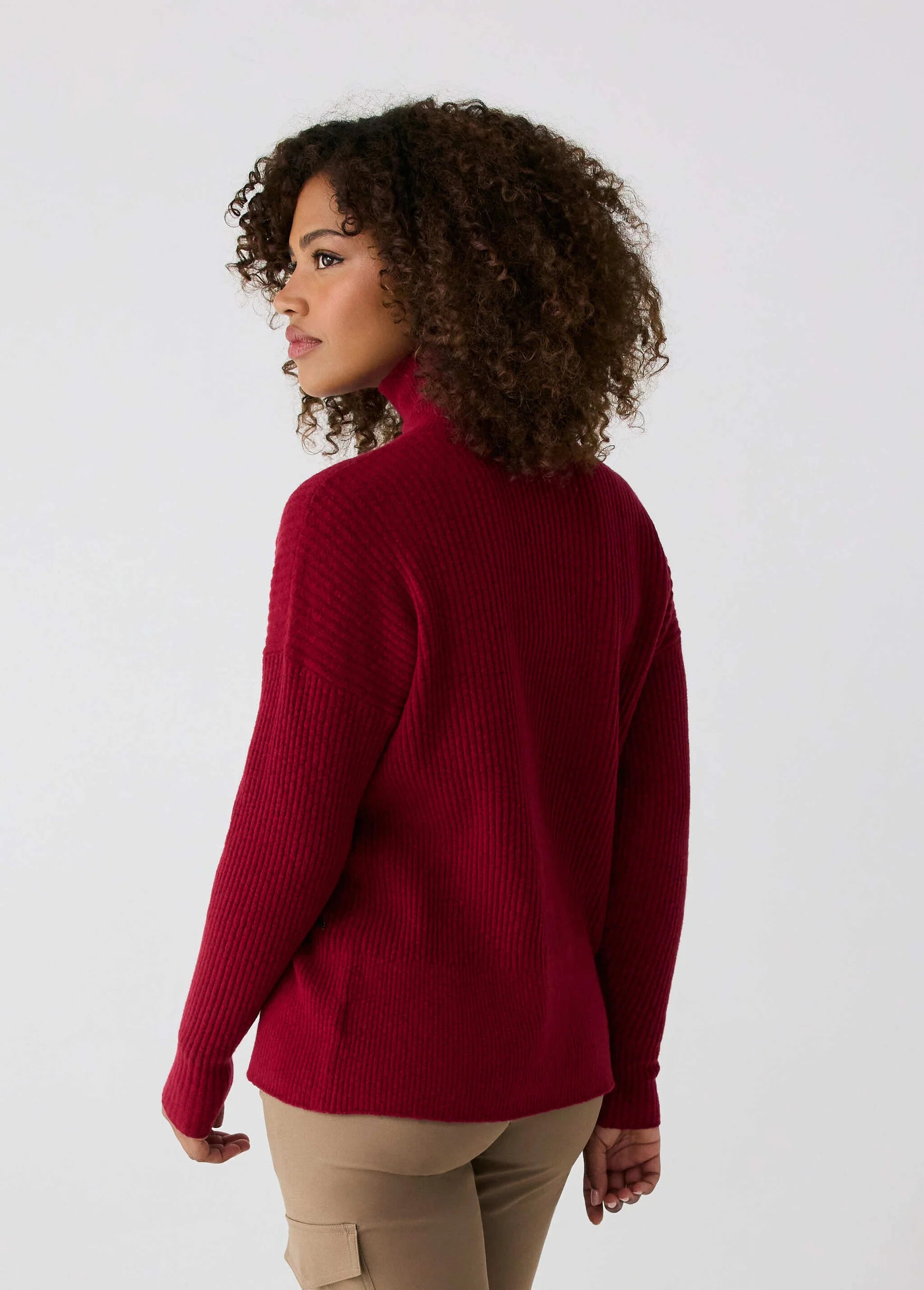 Camille Turtleneck Sweater in Tuscan Red