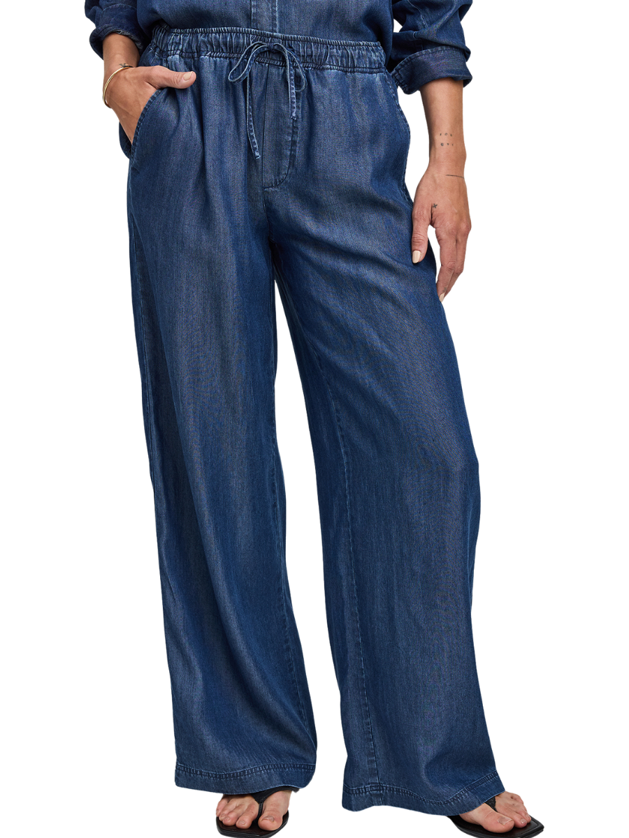Camille Tencel™ Wide Leg Pant - Dark Blue