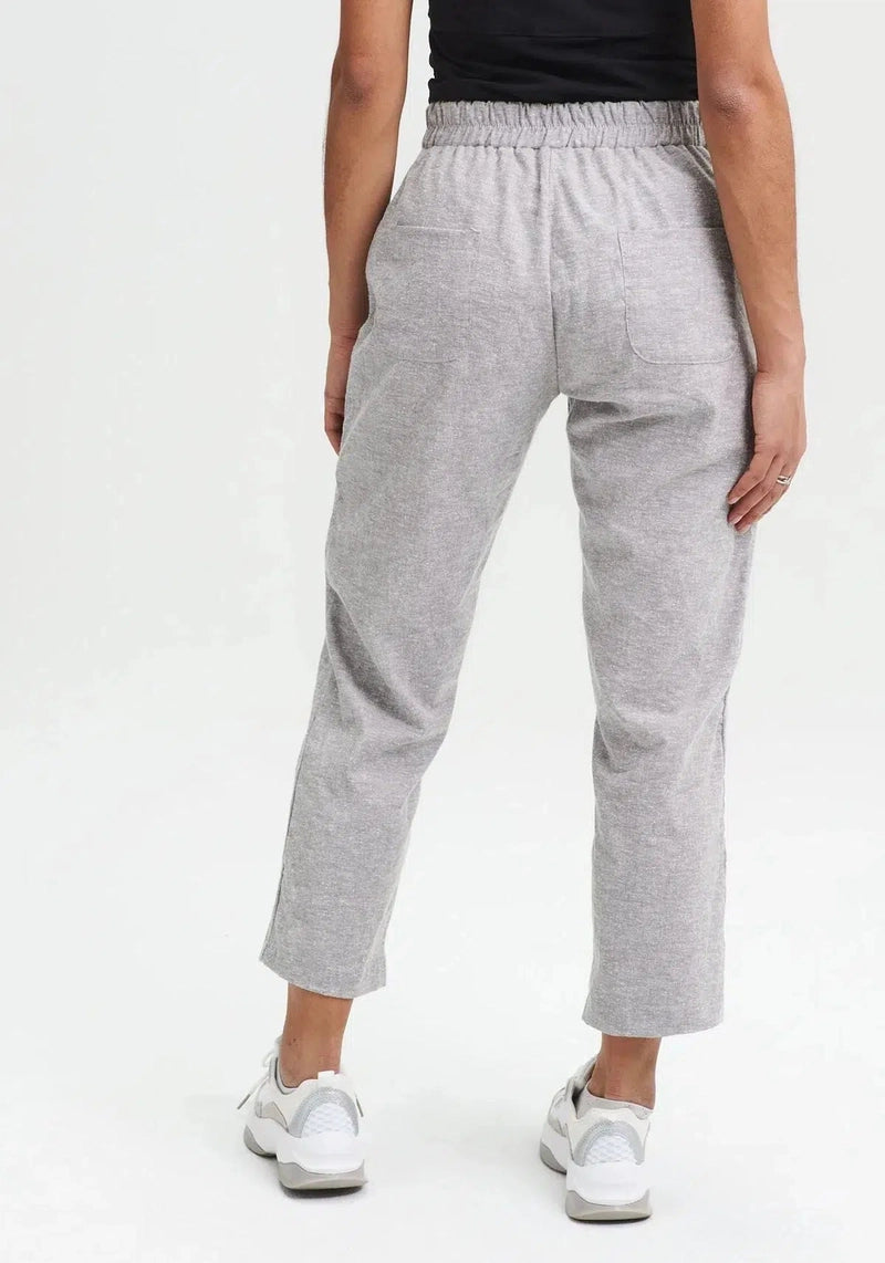 Cantley Cropped Pant by Message Factory in Grey