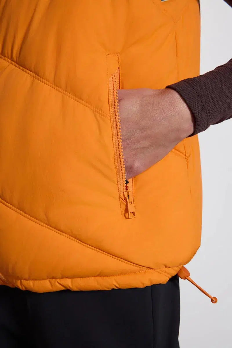 Captivate Reversible Vest in Cream/ Orange