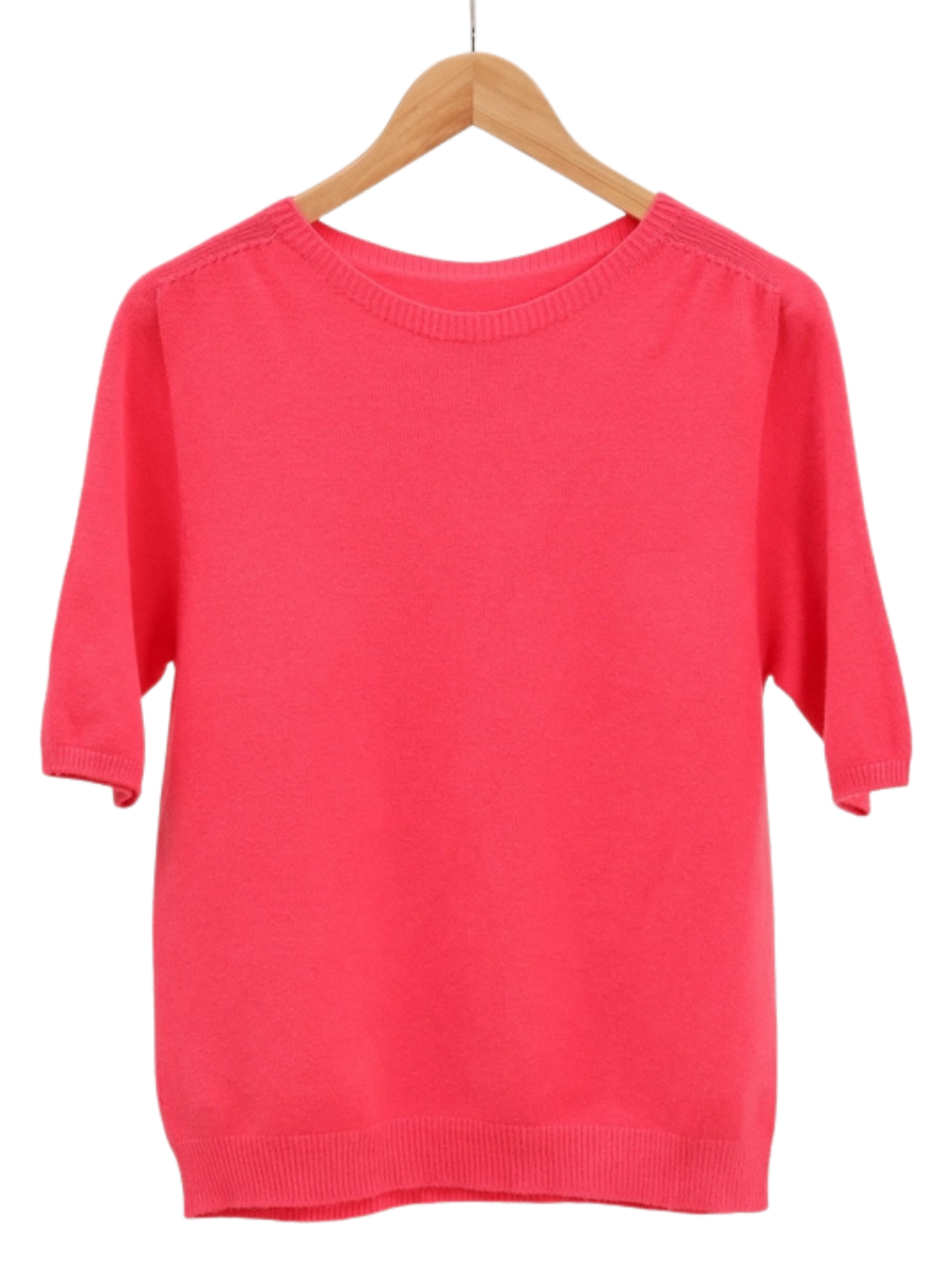 Maison Cashmere Blend Crew - Rich Salmon