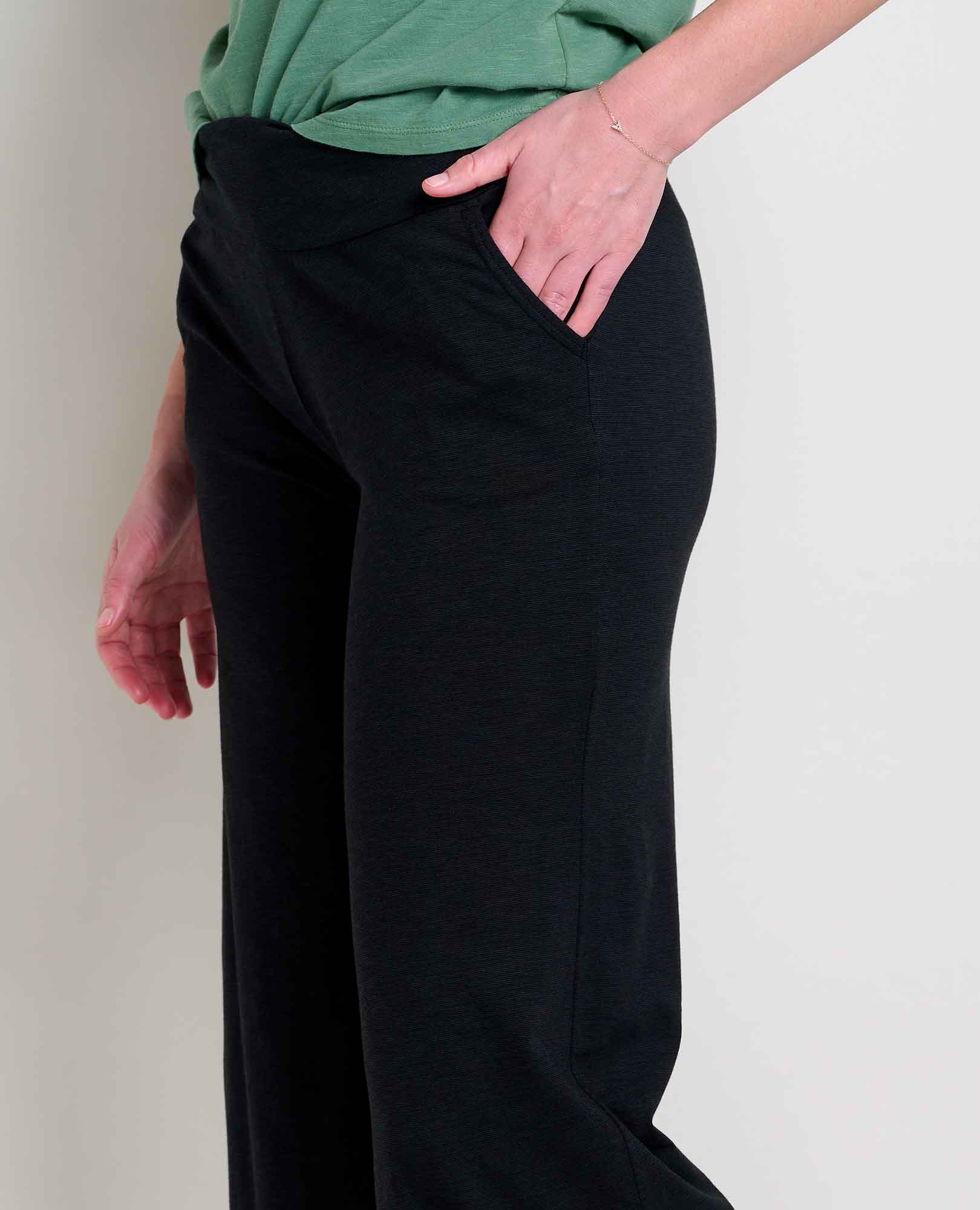 Chaka Crop Wide Leg - Black