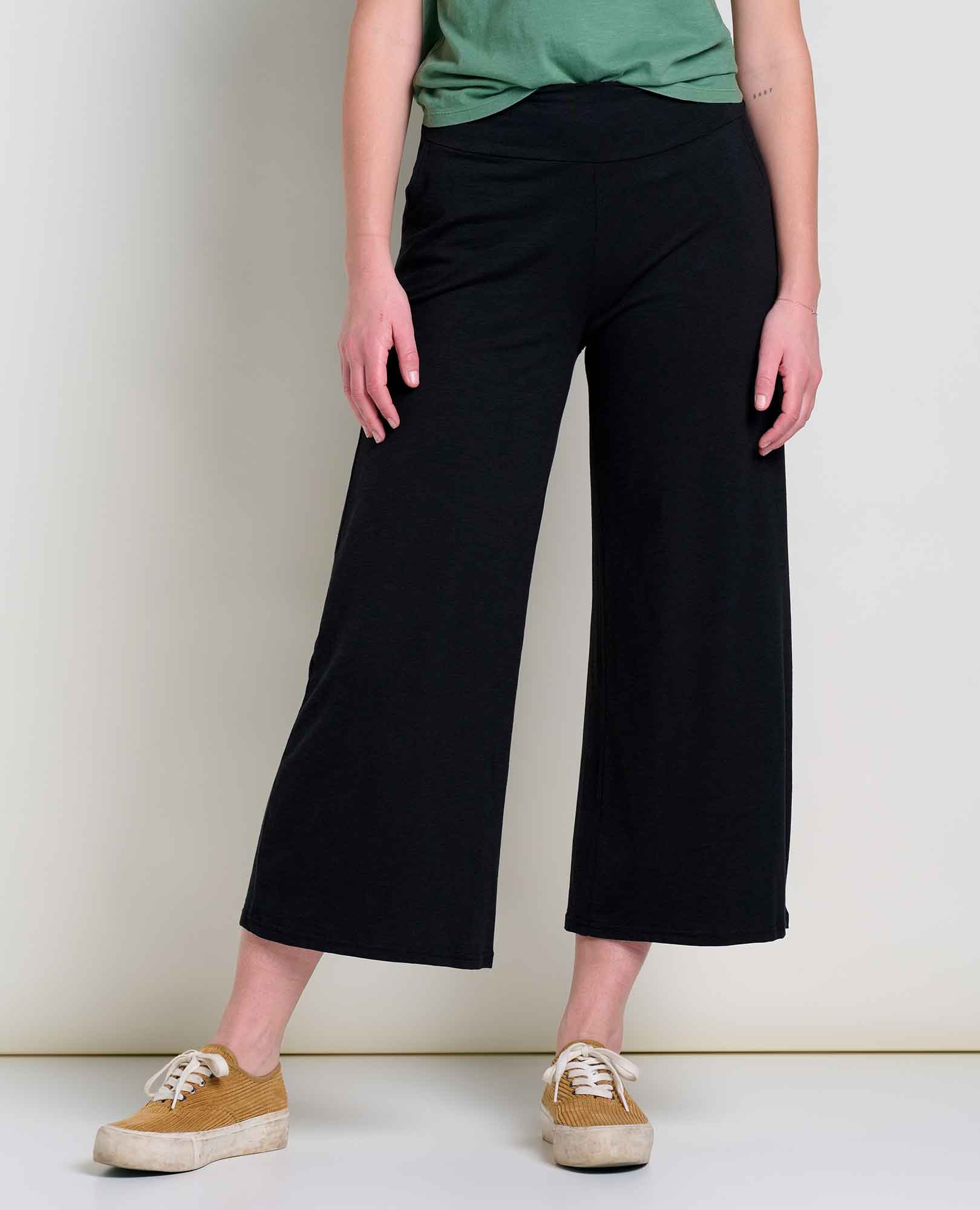 Chaka Crop Wide Leg - Black