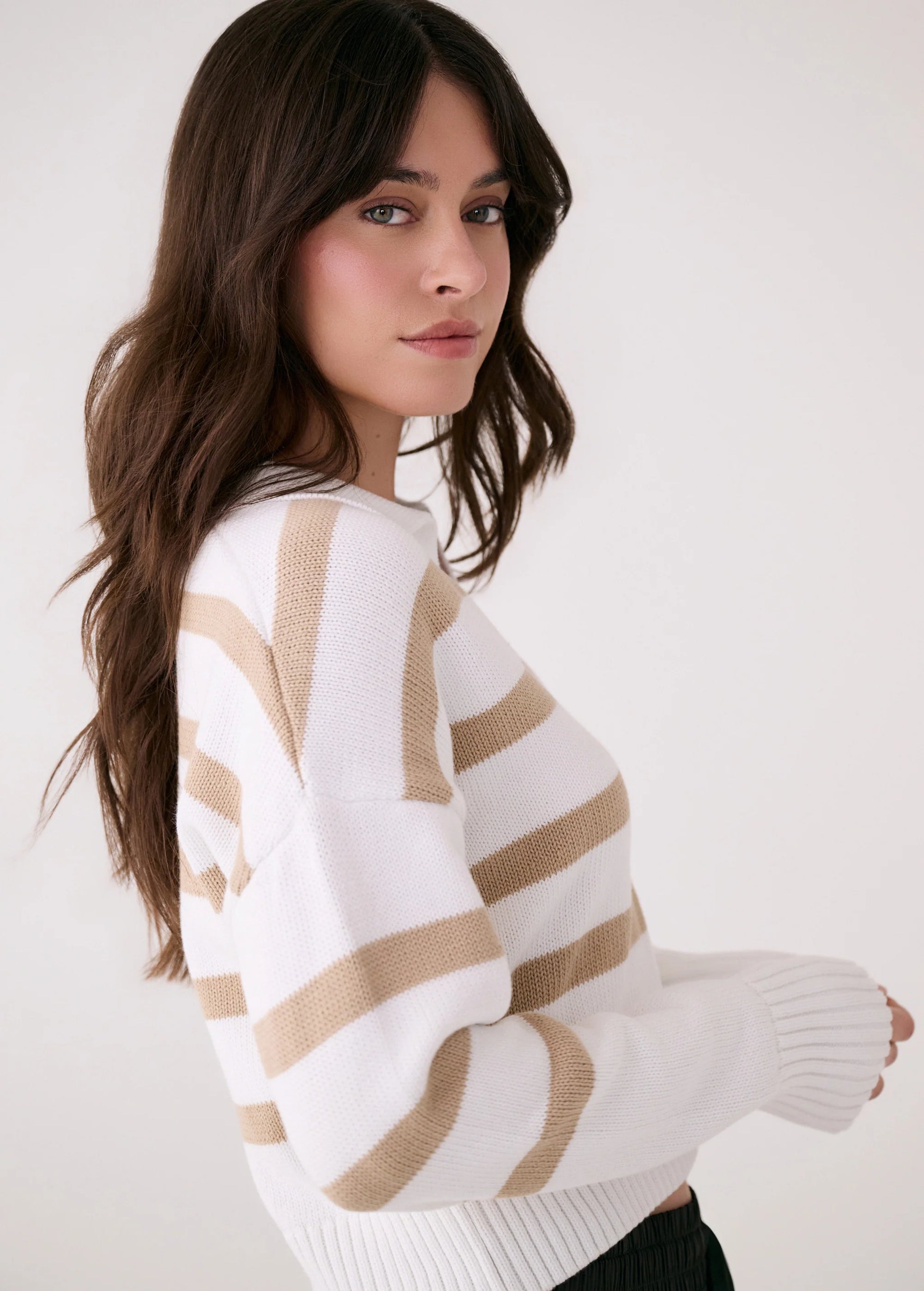 Club Knit Polo - White/Beige