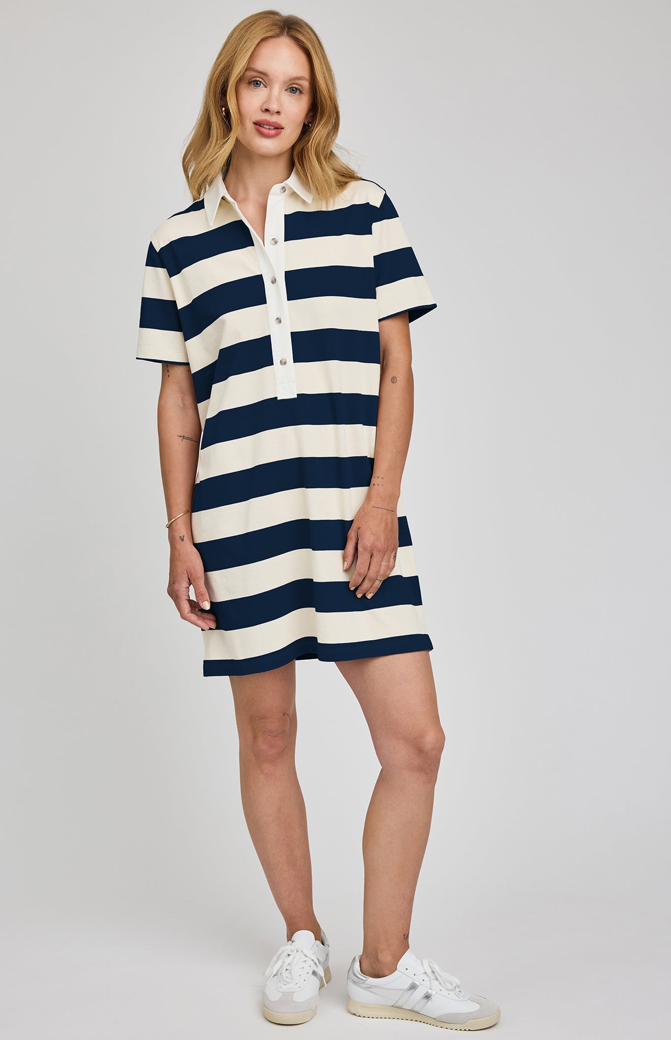 Colbie Dress- Navy Stripe