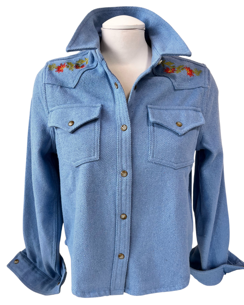 Conifer Western LS Shirt in Blue