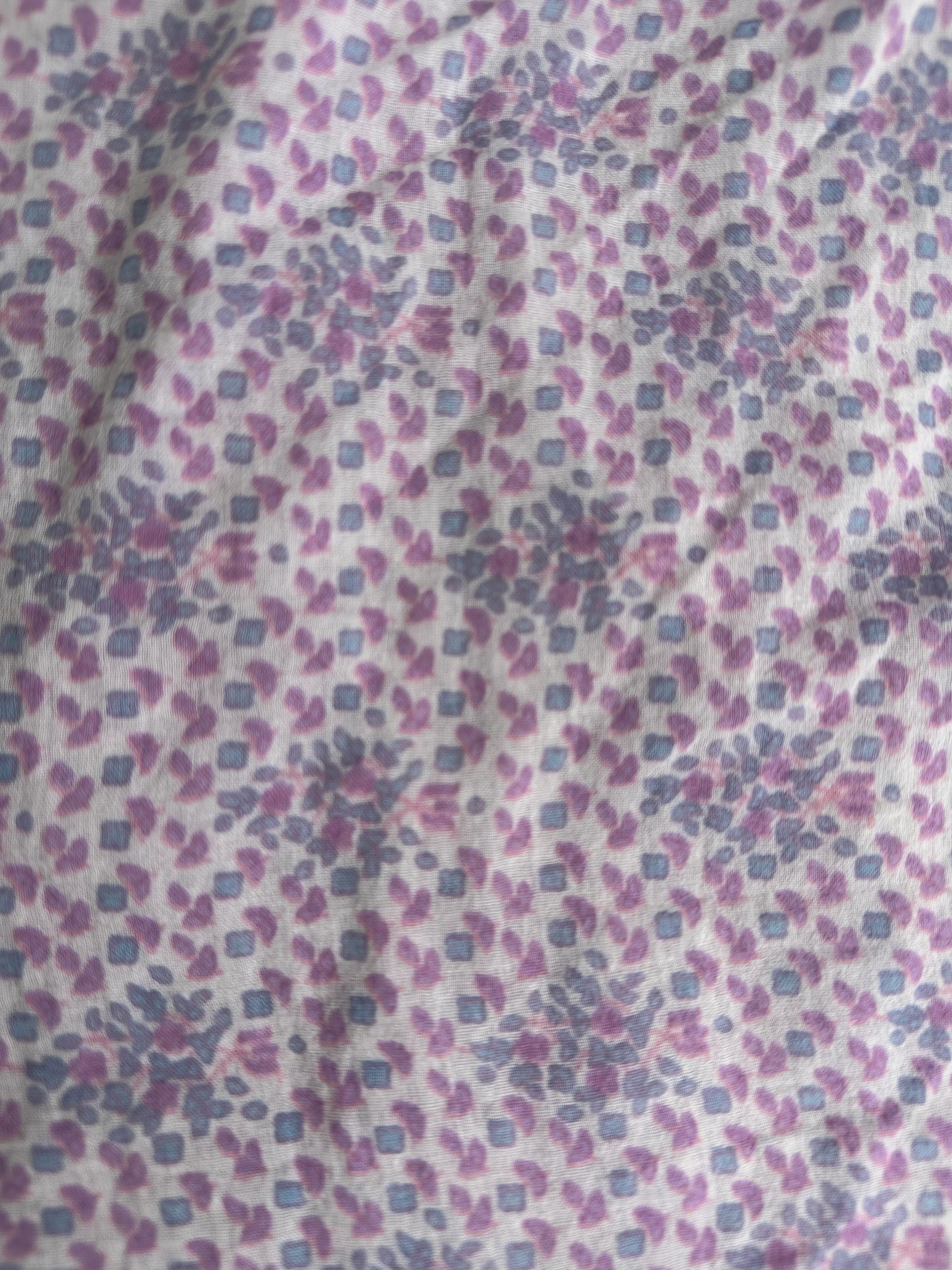 Cora Long Sleeve Blouse - Purple/Blue