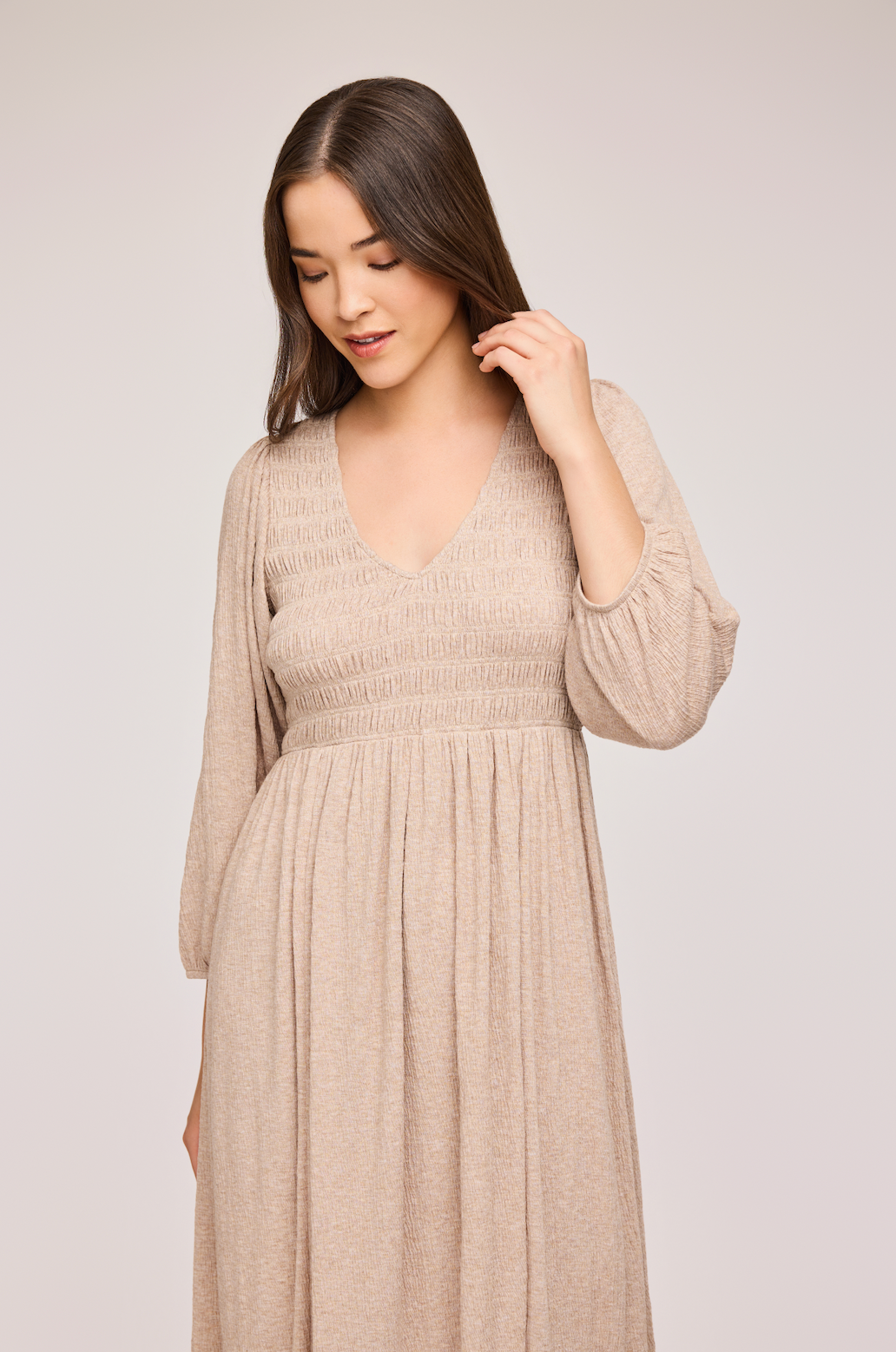 Coralie Dress - Taupe