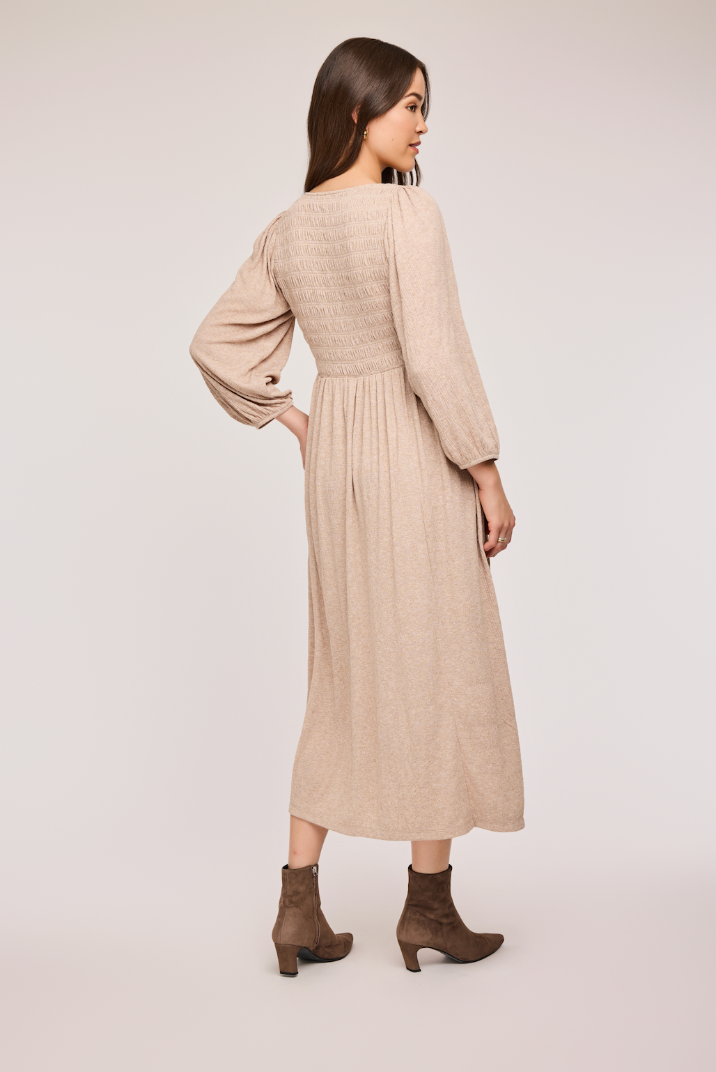 Coralie Dress in Taupe