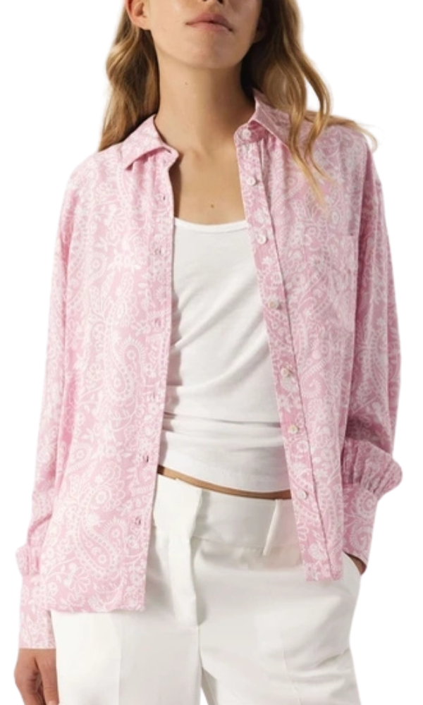 Cornucopia Print Blouse - Pale Pink