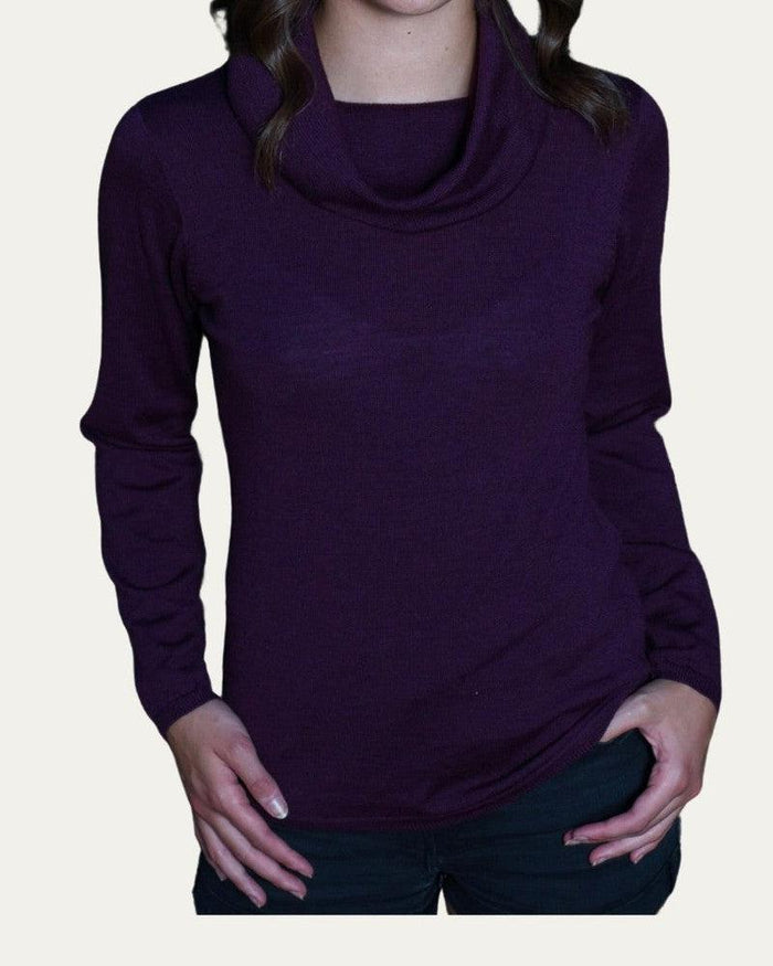 Katelyn Cowl Sweater in Deep Purple