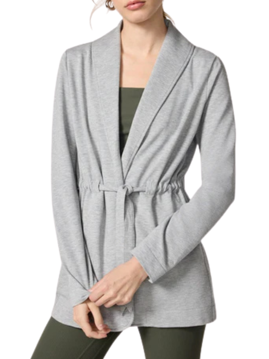 Cozy Fleece Cardigan - Concrete
