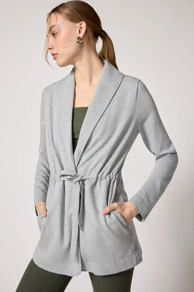 Cozy Fleece Cardigan - Concrete