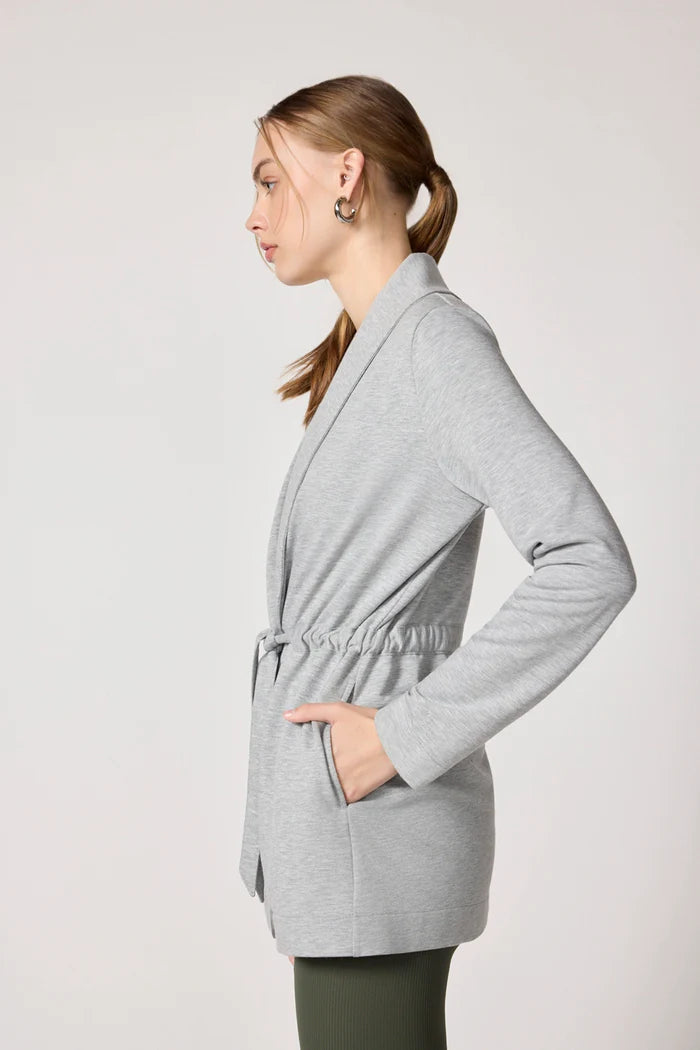 Cozy Fleece Cardigan - Concrete