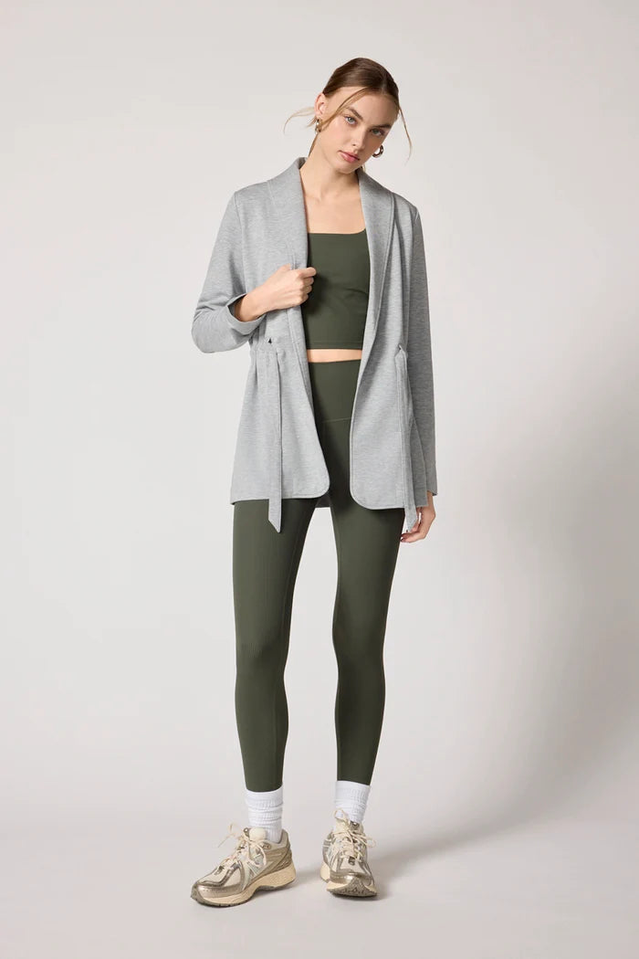 Cozy Fleece Cardigan - Concrete