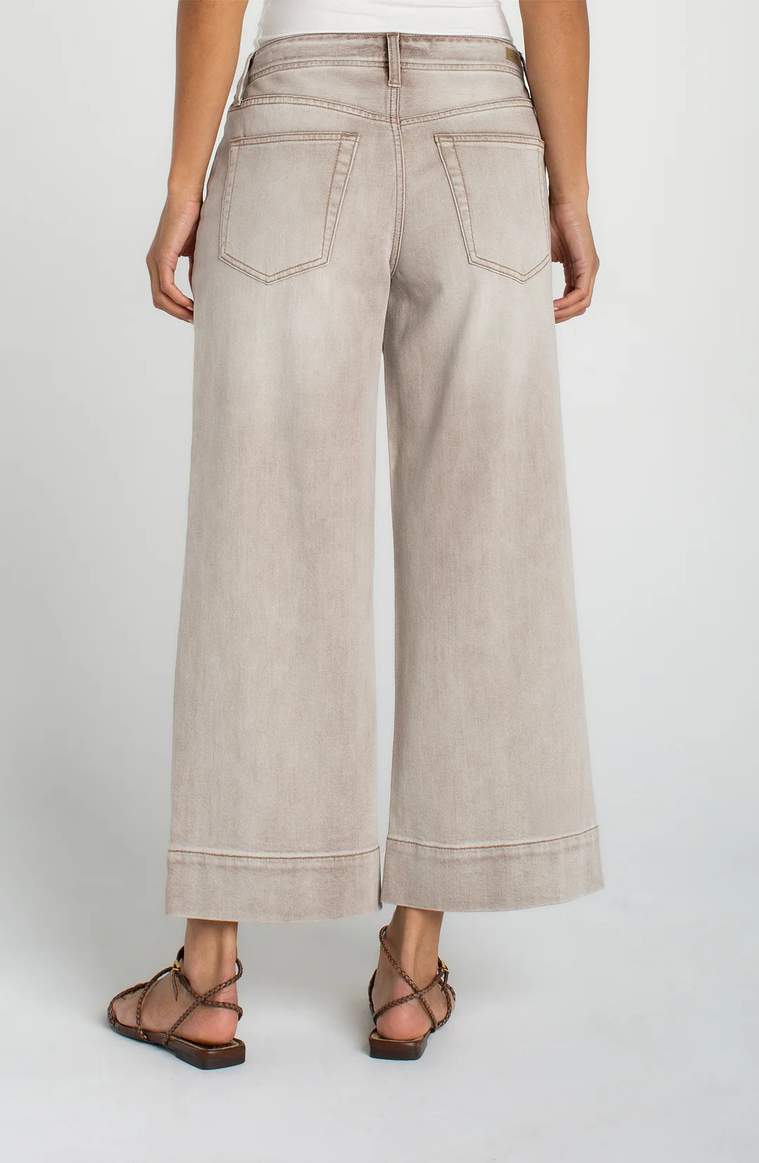 Weekender wide Leg Crop - Antique Khaki