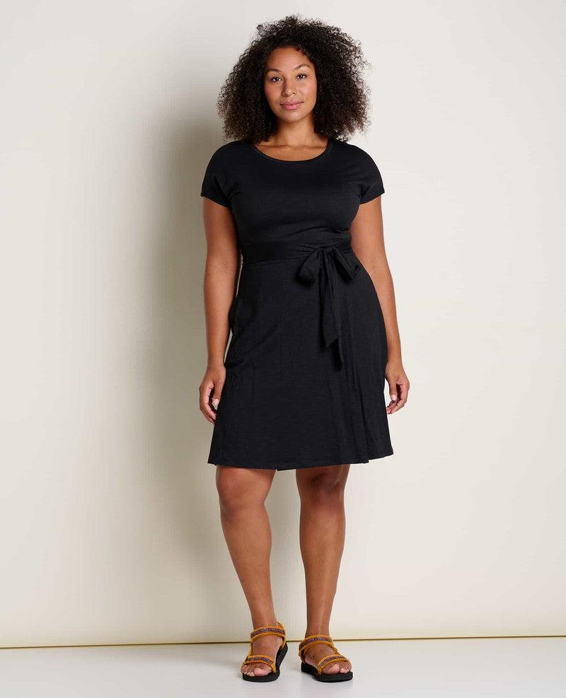 Cue Wrap Dress In Black