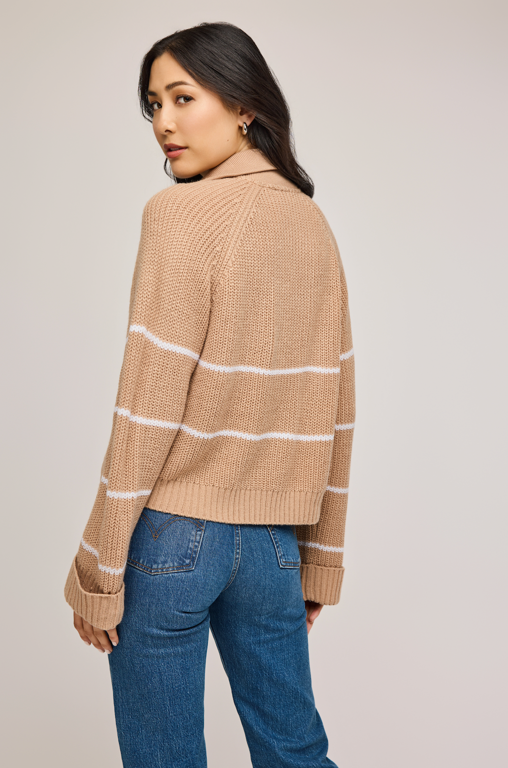 Declan 1/4 Zip Sweater - Taupe