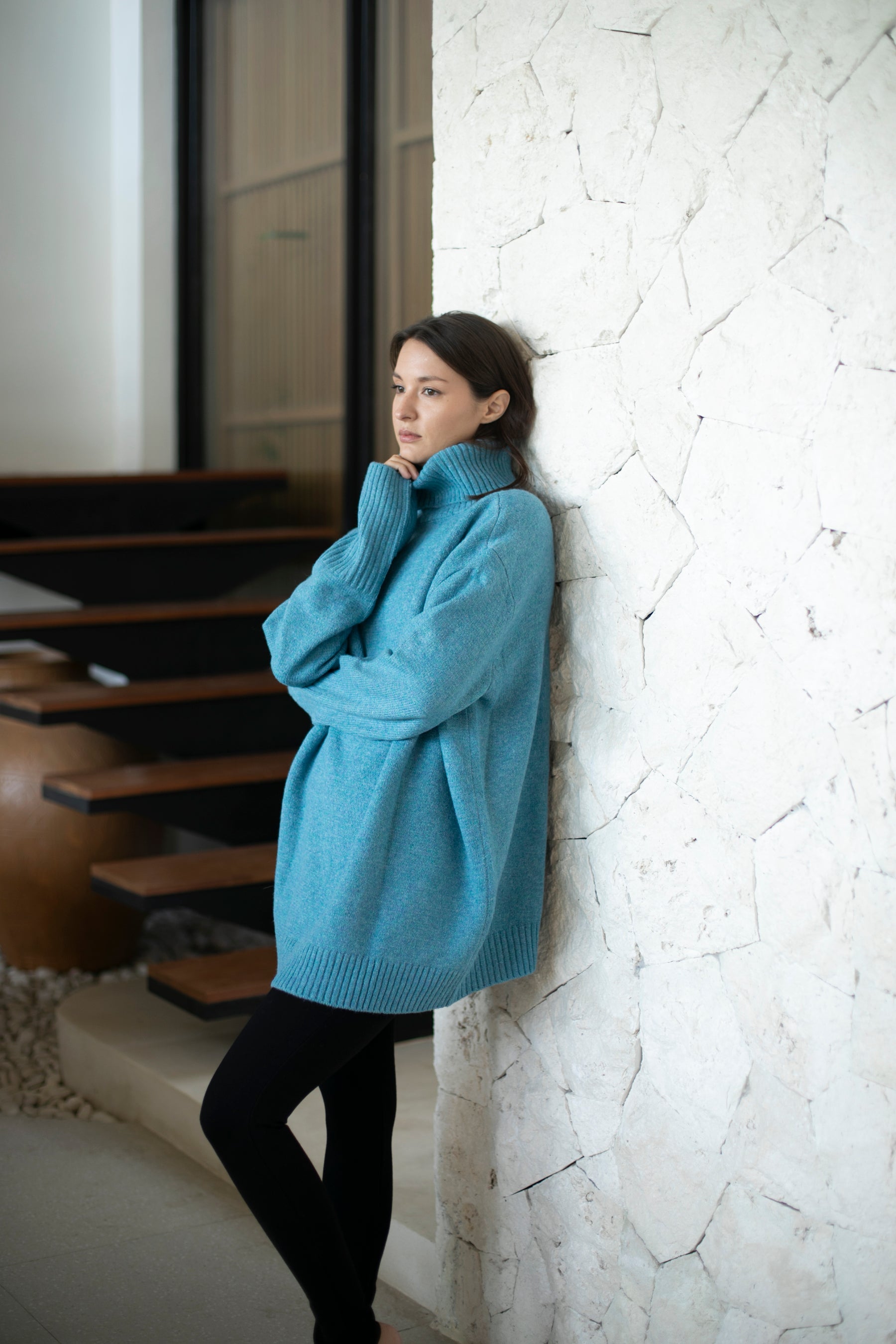 Dog Walker Sweater - Azure Blue