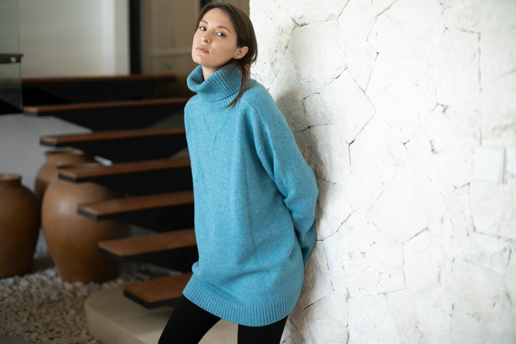 Dog Walker Sweater - Azure Blue