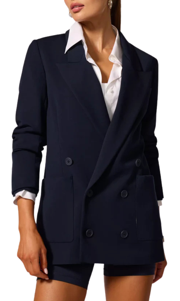 Double Breasted Blazer- Navy