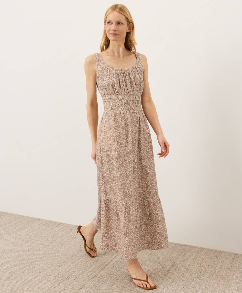 Double Cotton Gauze Tank Dress - Driftwood