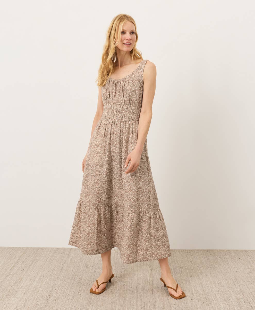 Double Cotton Gauze Tank Dress - Driftwood