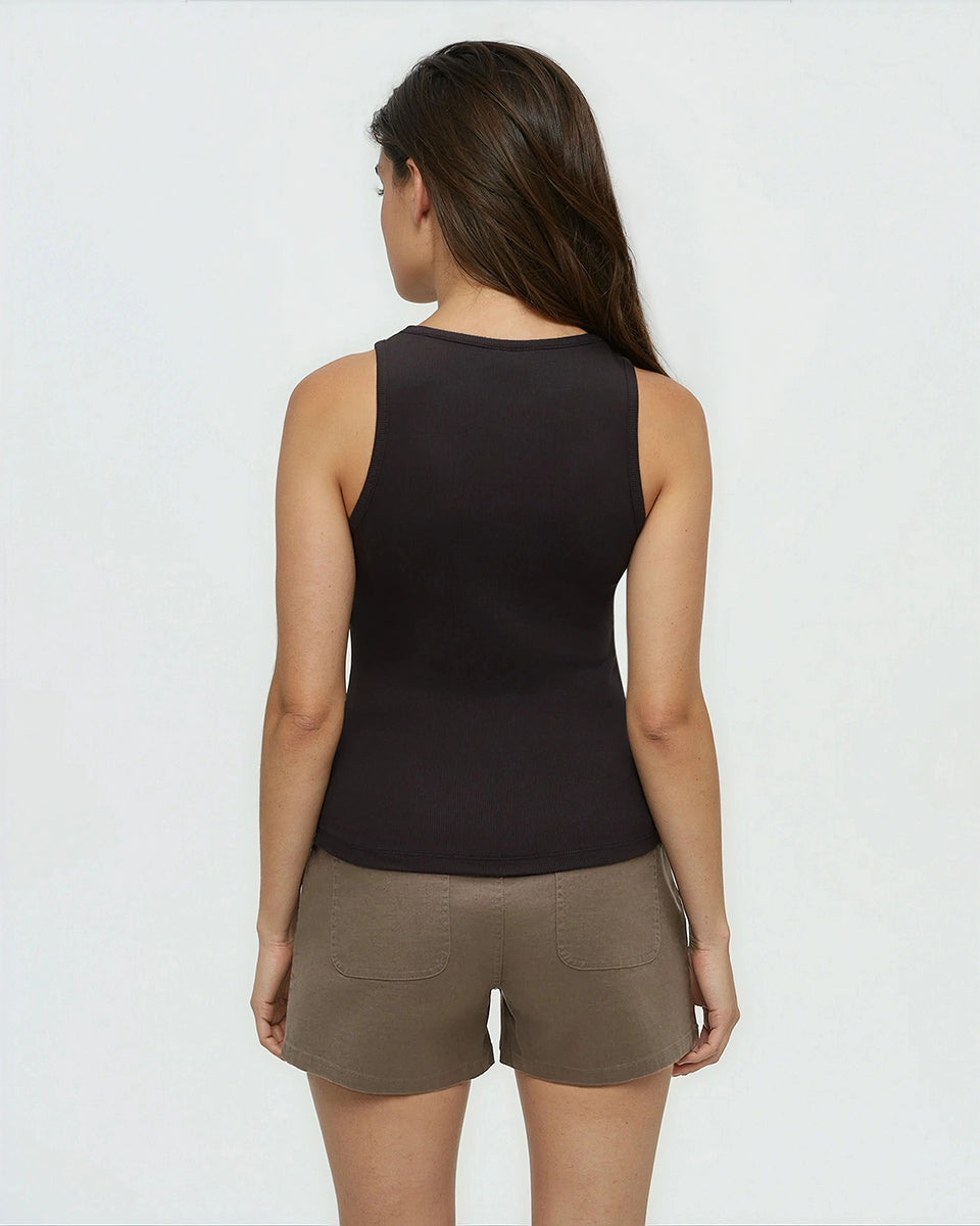 Dover Scoop Neck Tank - Black