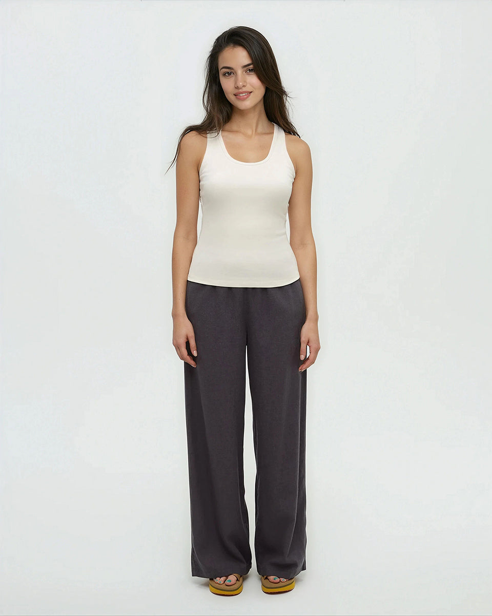 Dover Scoop Neck Tank - Vintage White
