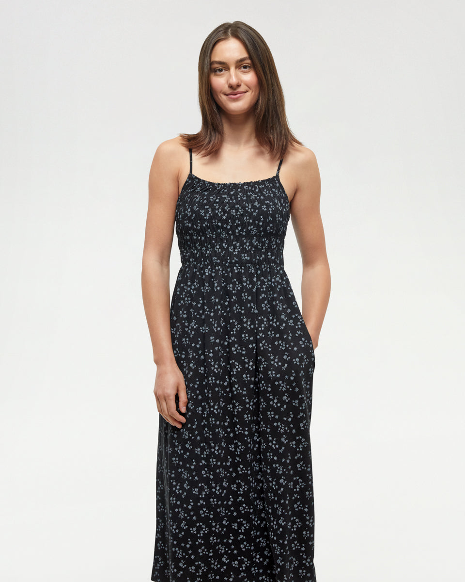 Driftwood Dress - Black Daisy