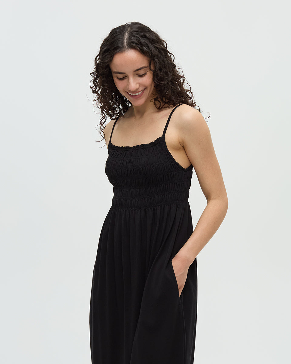 Driftwood TENCEL™ Dress- Black