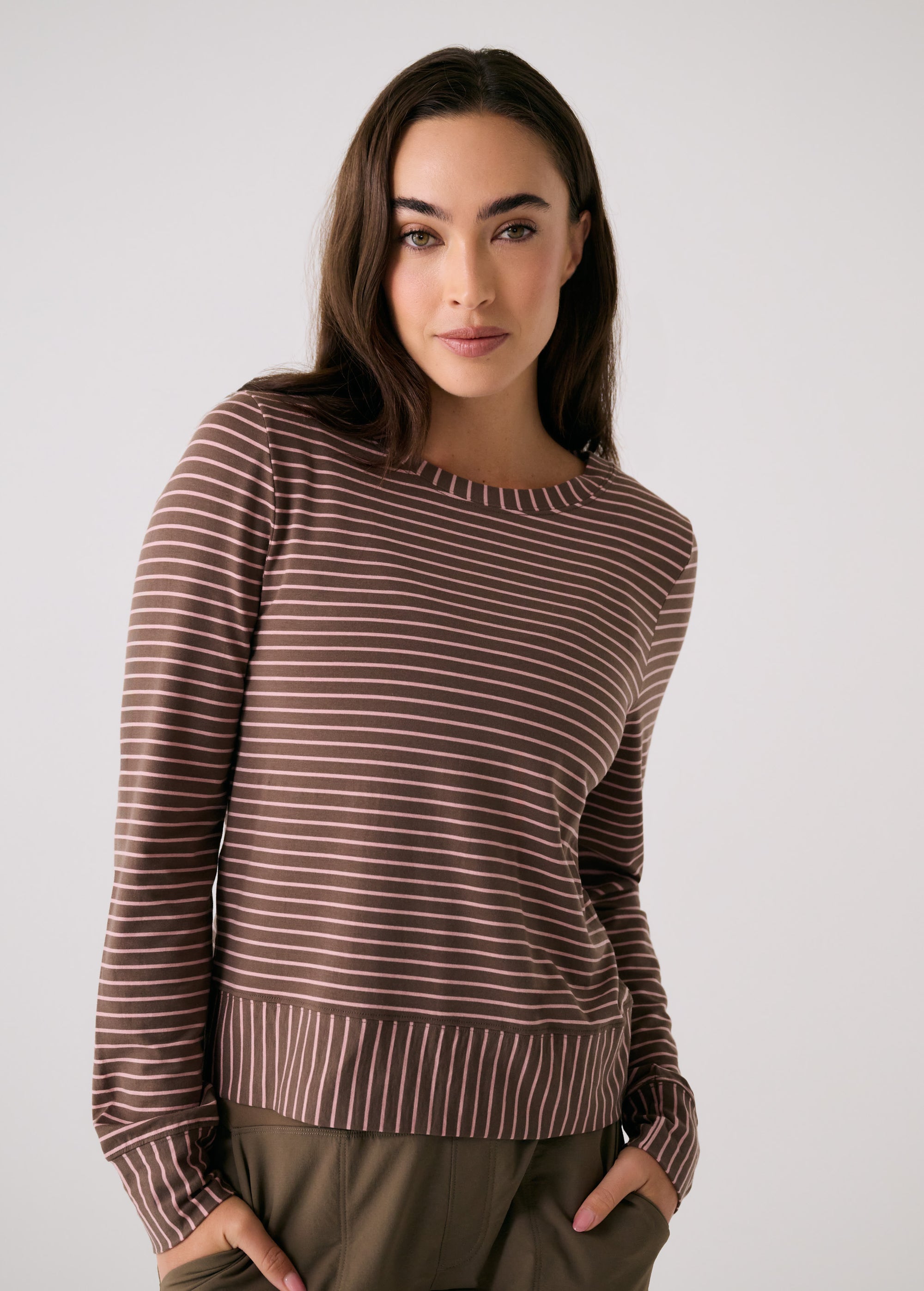 Dynamic LS - Mocha Stripe